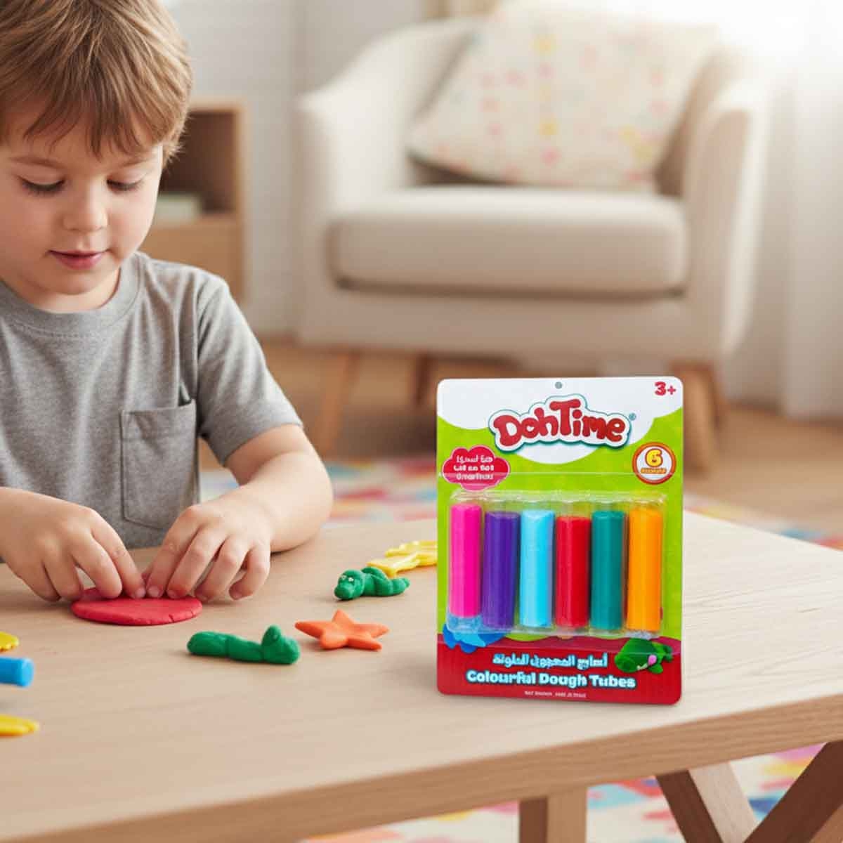 Dohtime 6-Piece Dough Tubes Unisex, 3-4 Years