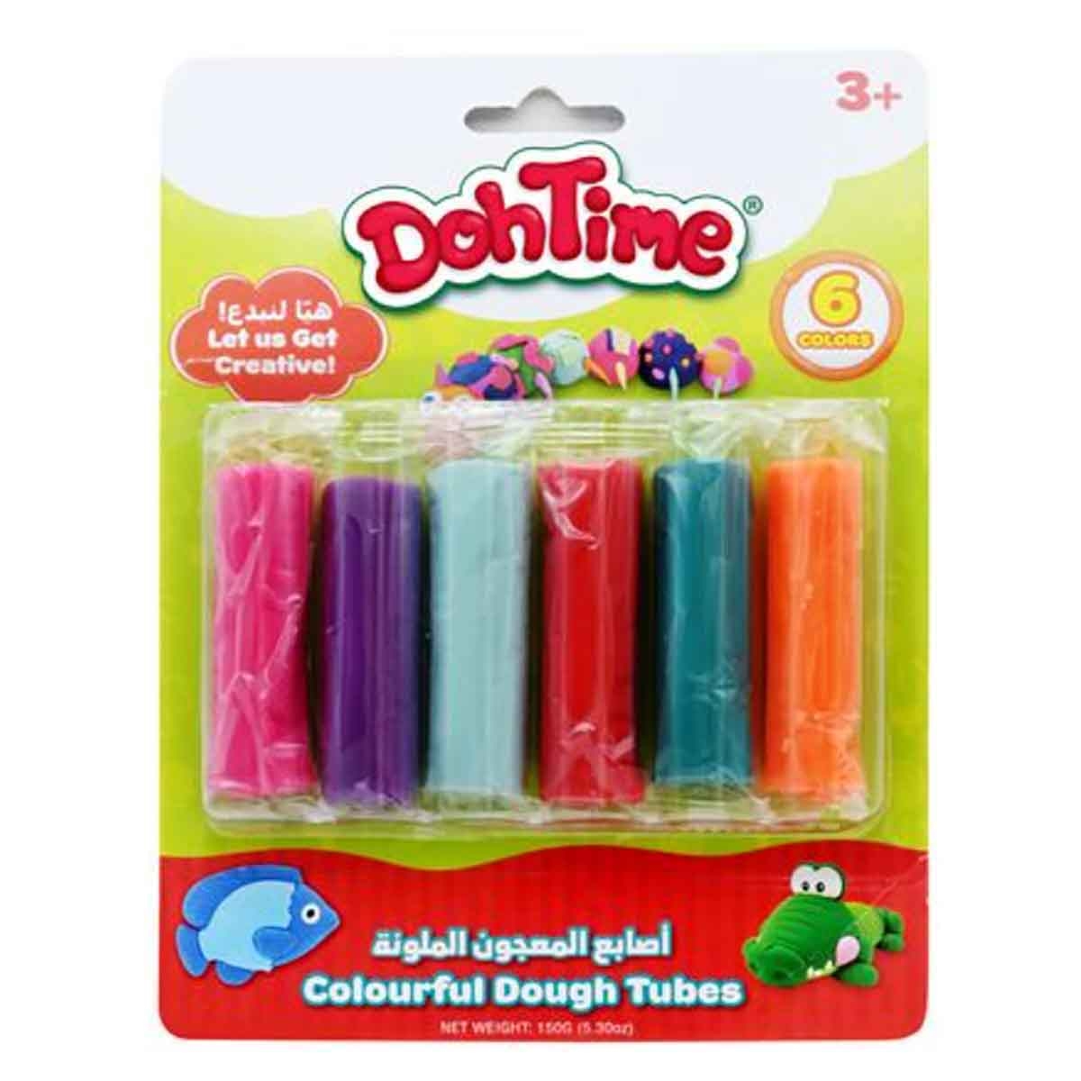 Dohtime 6-Piece Dough Tubes Unisex, 3-4 Years