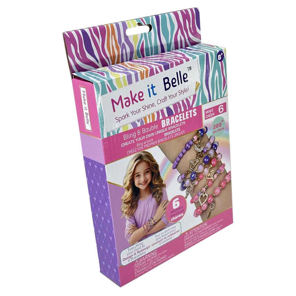 ميك إت بيل مجموعة أساور خيالية وقلوب للتصميم الذاتي، للبنات، من عمر 8 إلى 10 سنوات