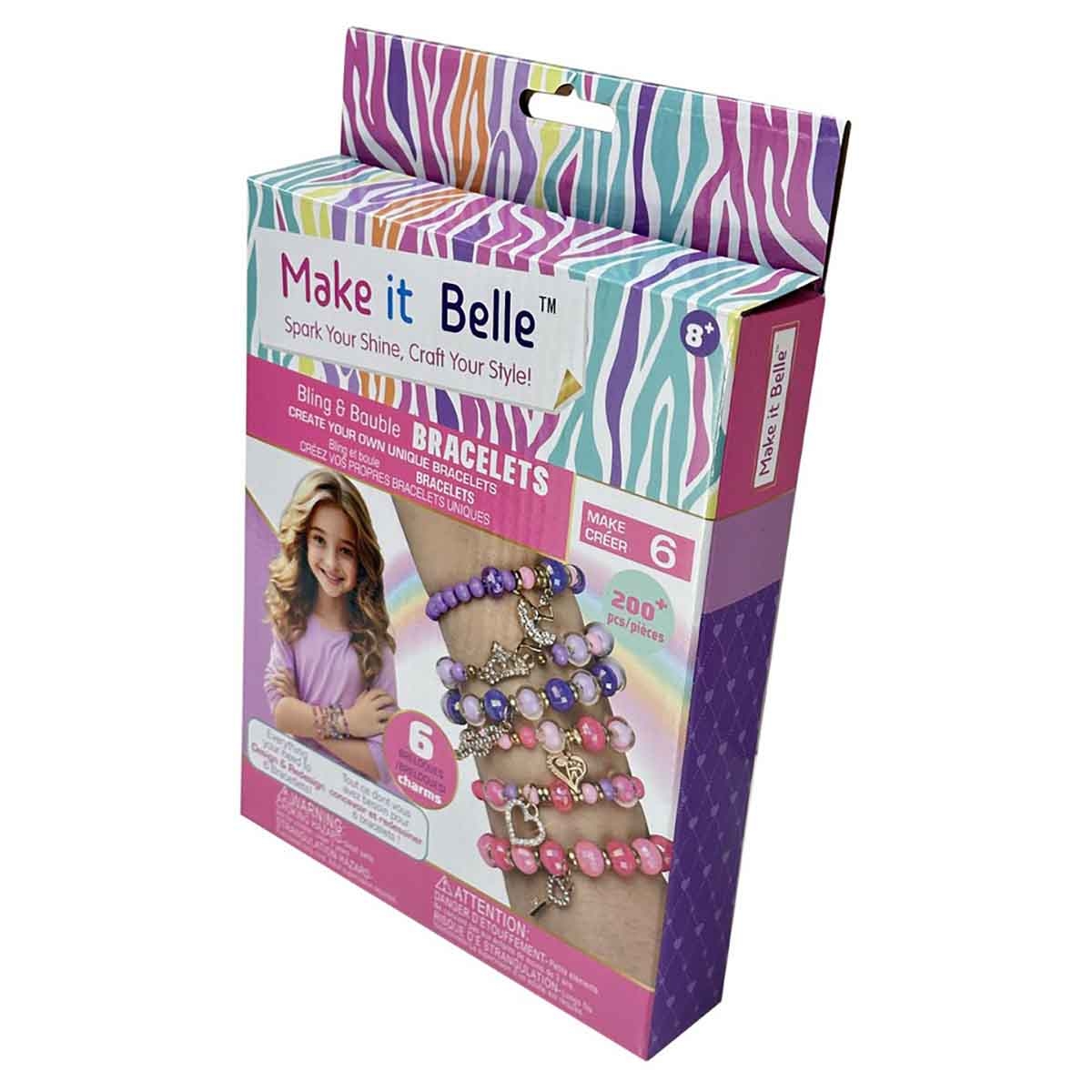 ميك إت بيل مجموعة أساور خيالية وقلوب للتصميم الذاتي، للبنات، من عمر 8 إلى 10 سنوات