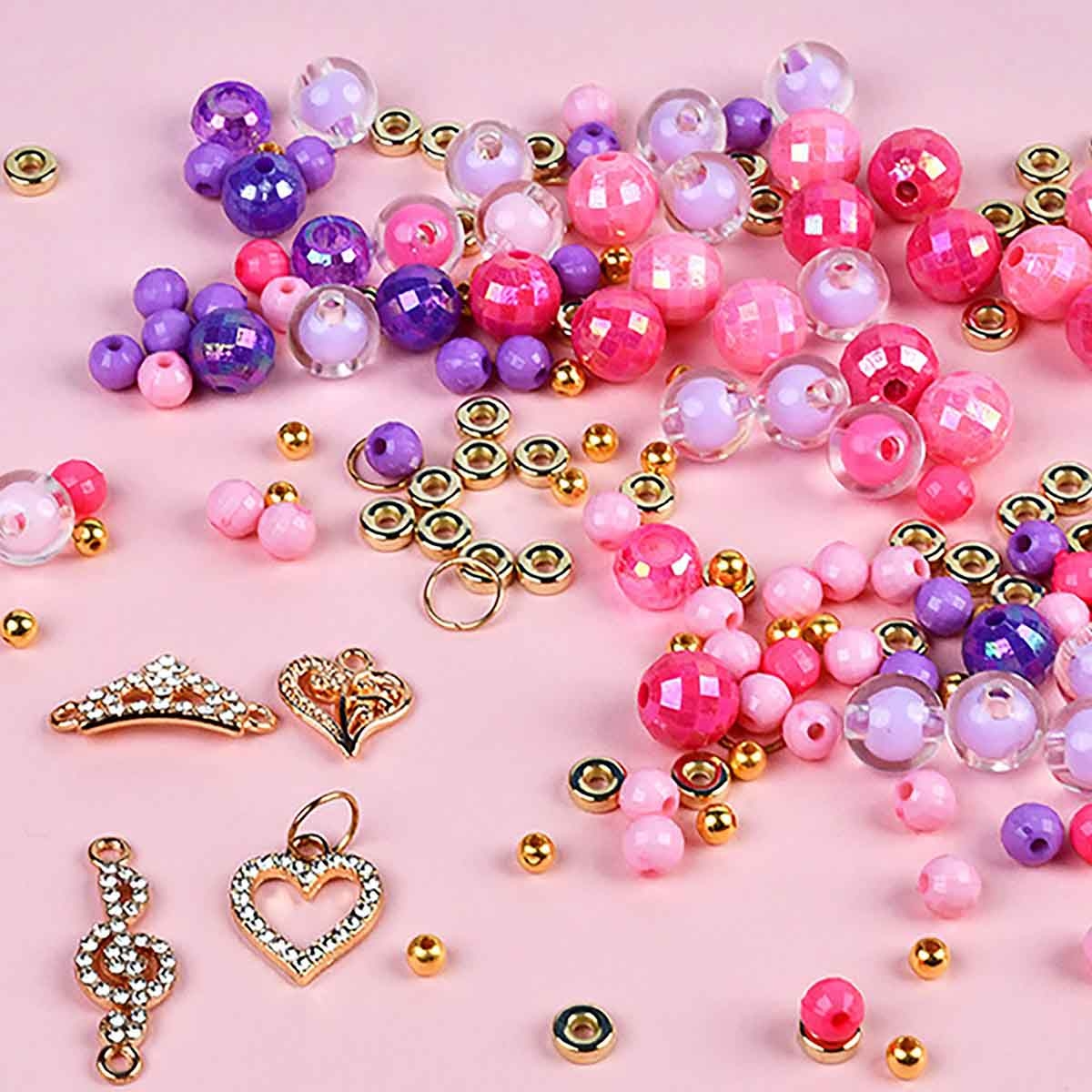 ميك إت بيل مجموعة أساور خيالية وقلوب للتصميم الذاتي، للبنات، من عمر 8 إلى 10 سنوات