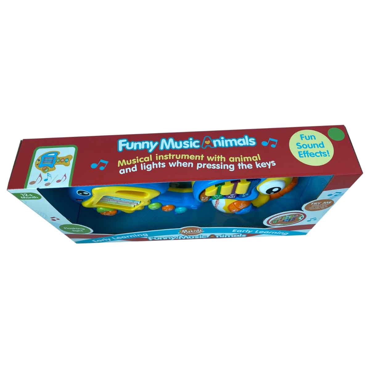 كوس جروب مجموعة حيوانات موسيقية بإضاءة وامضة متنوعة للأطفال، من عمر 0 إلى 2 سنة