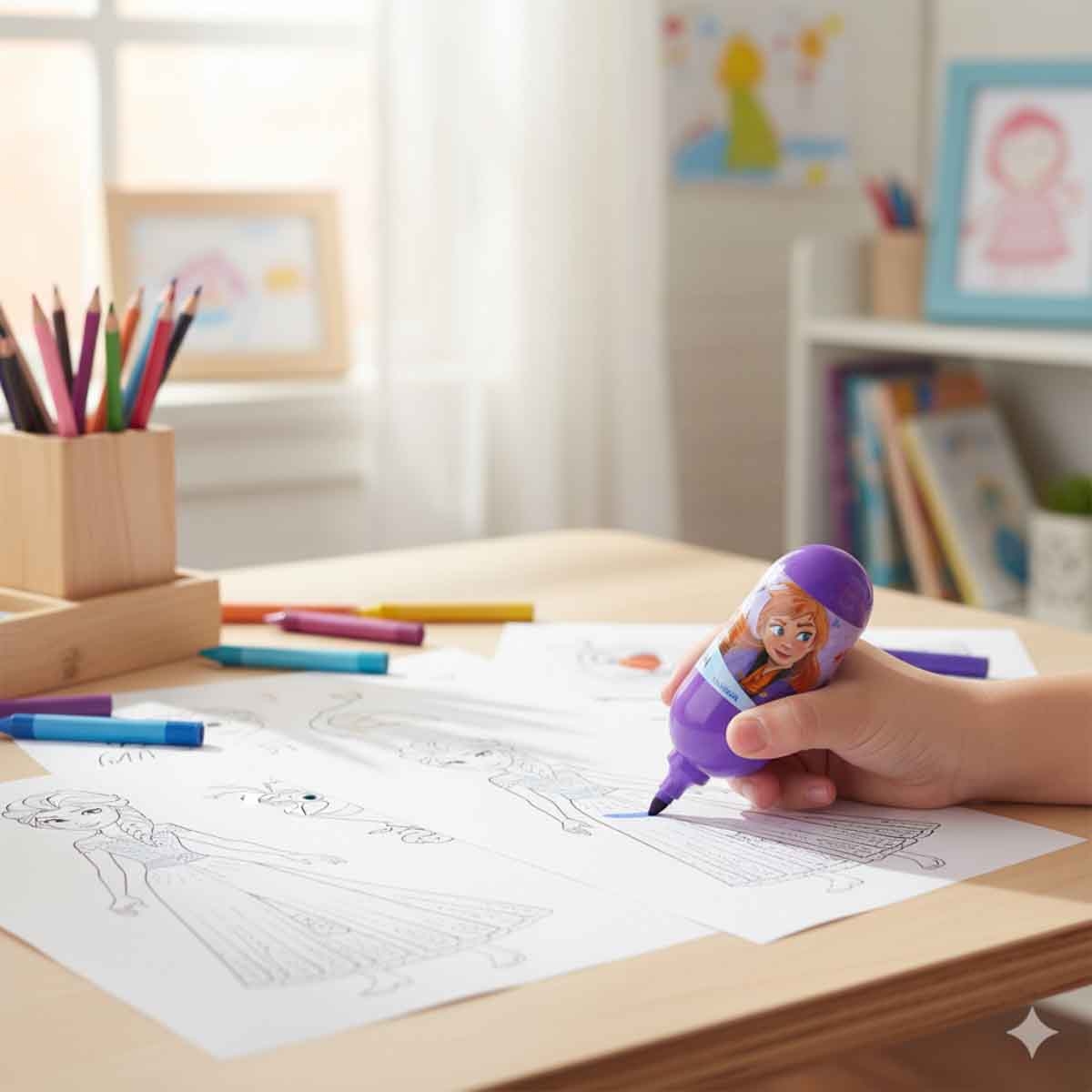 Disney Frozen 100459A Anna Wobbler Marker Unisex, 3-4 Years