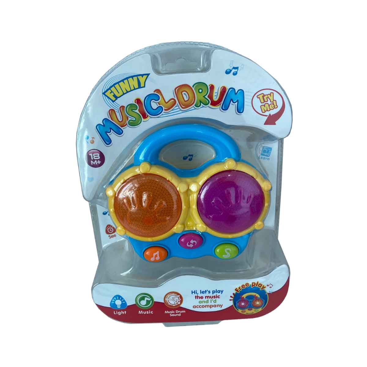 Kos Group Funny Musical Assorted Drum Musical Toy Toddler, 0-2 Years
