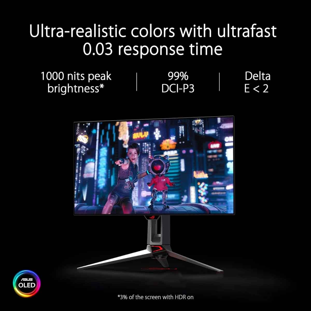 ASUS 27" ROG Swift OLED PG27AQDM Gaming Monitor