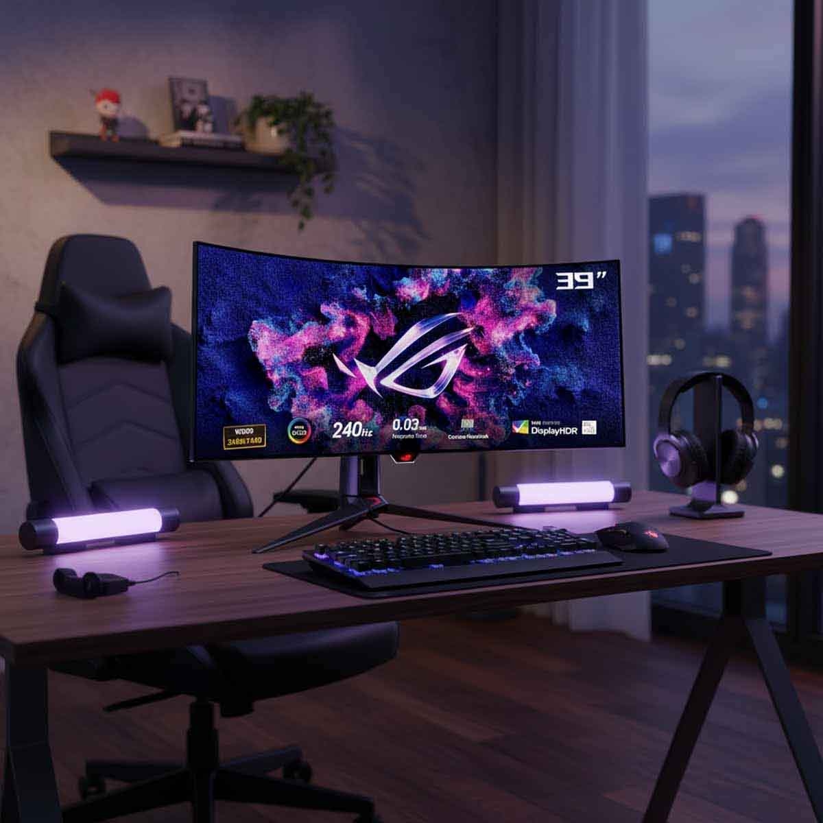 أسوس روج سويفت OLED PG39WCDM شاشة ألعاب 39 بوصة