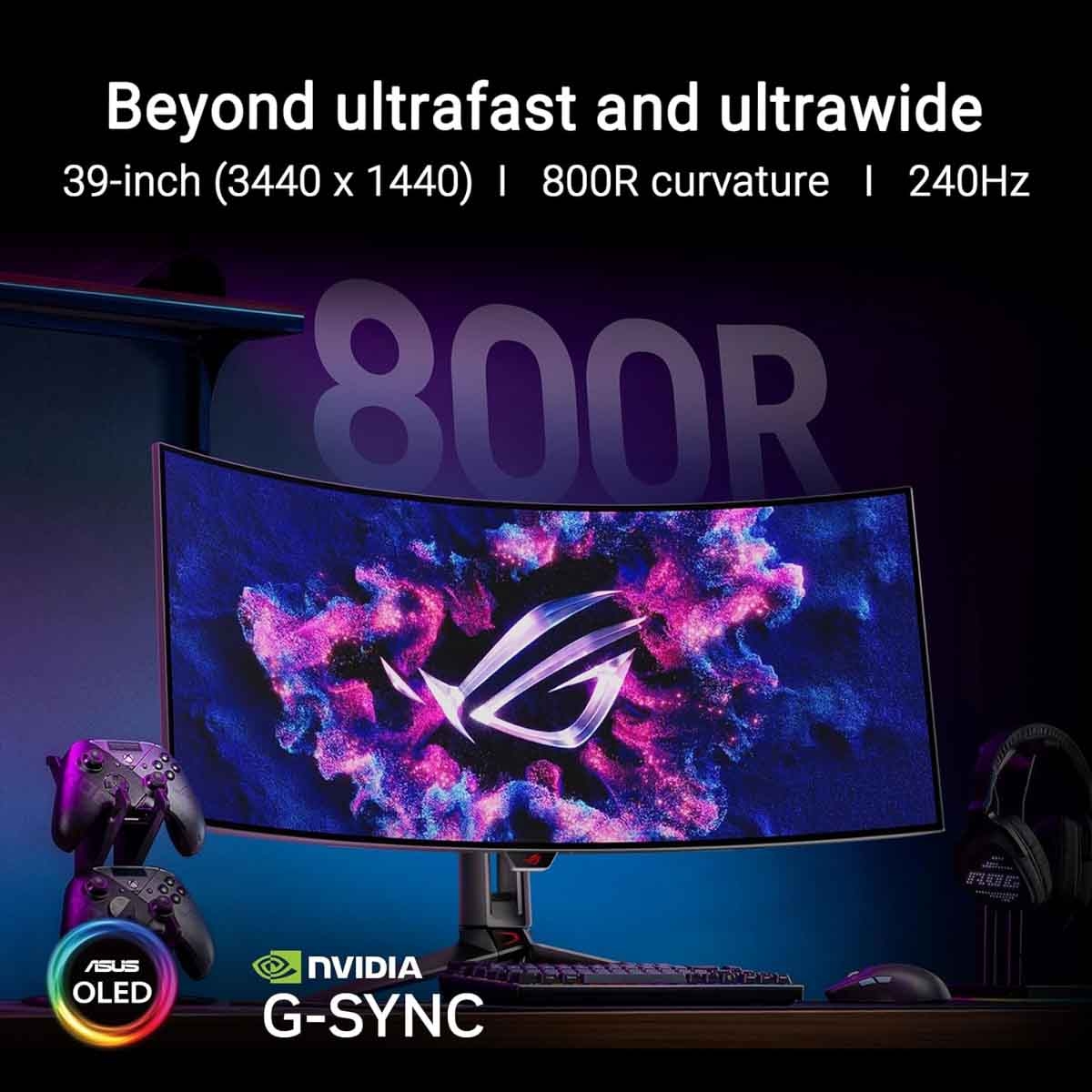 أسوس روج سويفت OLED PG39WCDM شاشة ألعاب 39 بوصة