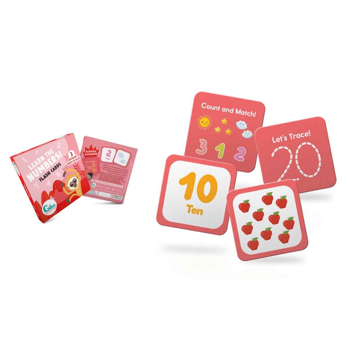 Gibo Learn To Count Flash Card Unisex, 3-4 Years