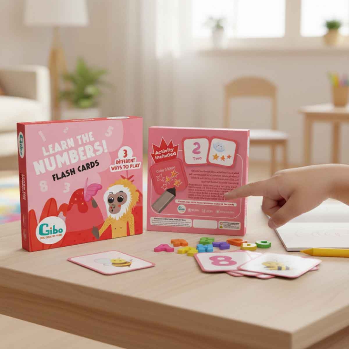 Gibo Learn To Count Flash Card Unisex, 3-4 Years