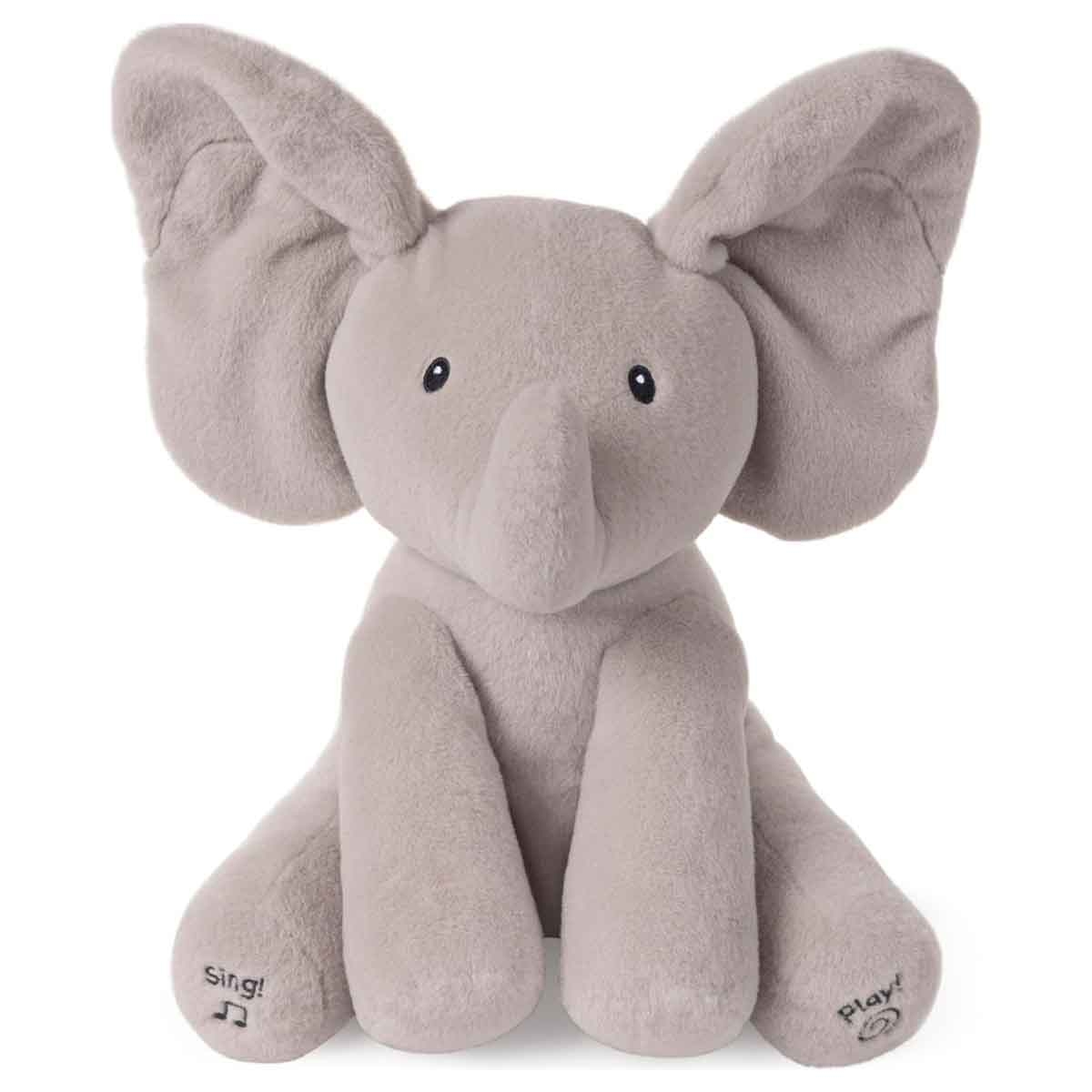 جند دمية محشوة تفاعلية فلافي الفيل للجنسين من 3 إلى 4 سنوات