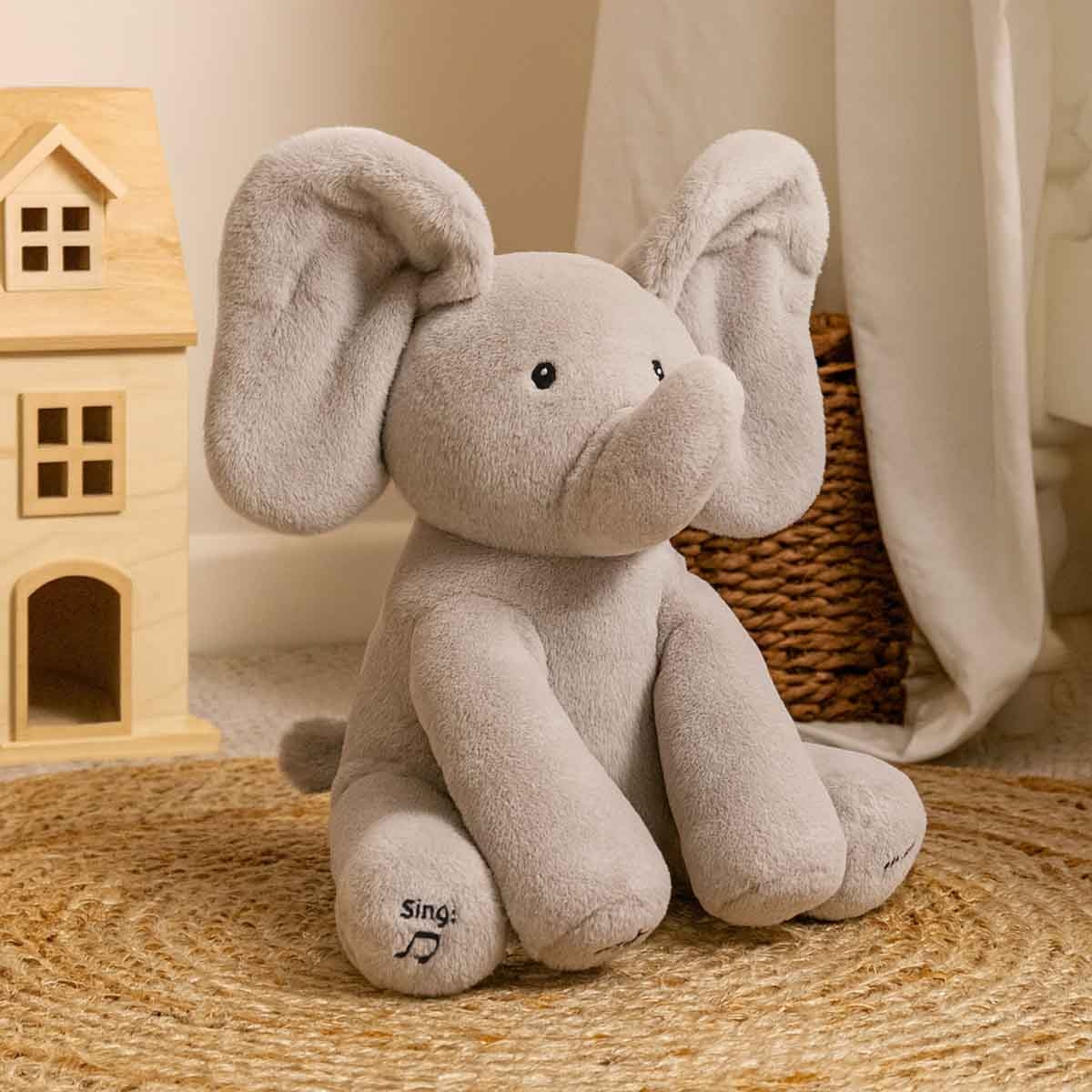 جند دمية محشوة تفاعلية فلافي الفيل للجنسين من 3 إلى 4 سنوات