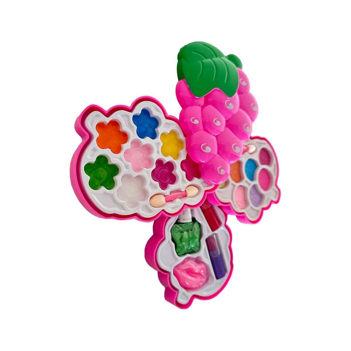 بيوتي أنجل طقم مكياج على شكل عنب، للبنات، من عمر 5 إلى 7 سنوات