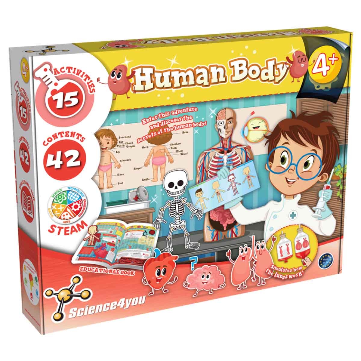 ساينس فور يو مجموعة جسم الإنسان التعليمية للأطفال من عمر 5 إلى 7 سنوات