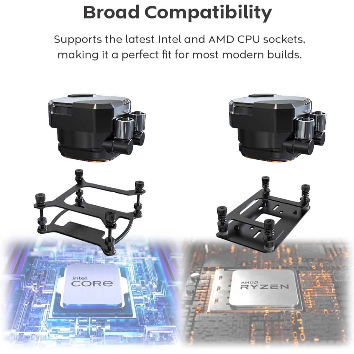 مونتيك مبرد سائل هايبر فلو سايلنت 360 باللون الأسود