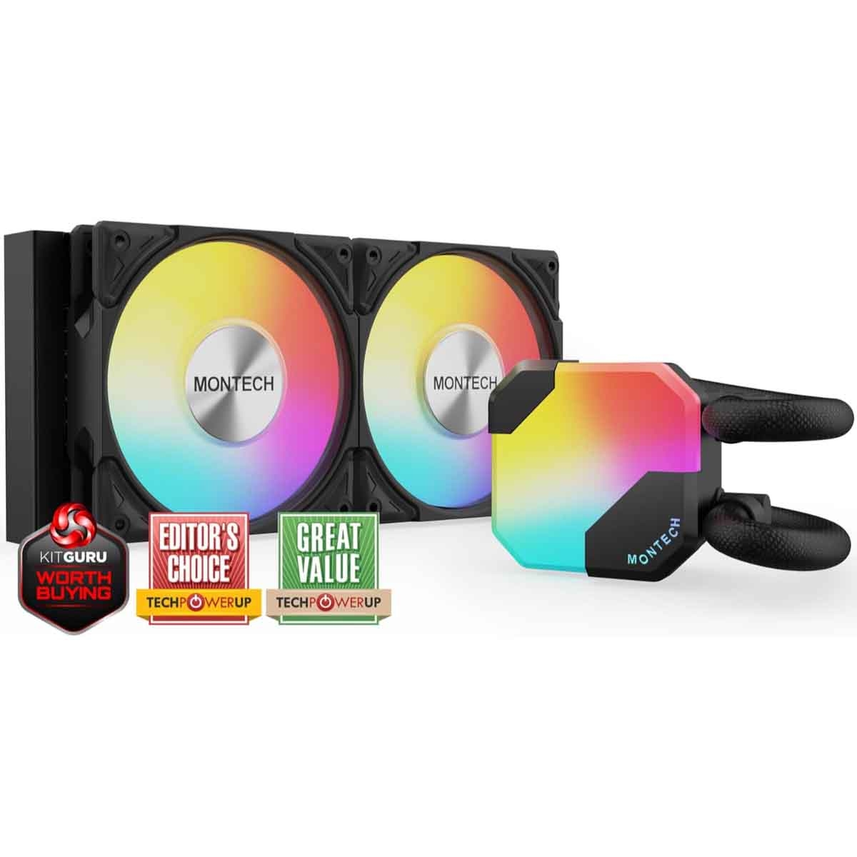 مونتيك مبرد سائل هايبر فلو ARGB 240 باللون الأسود