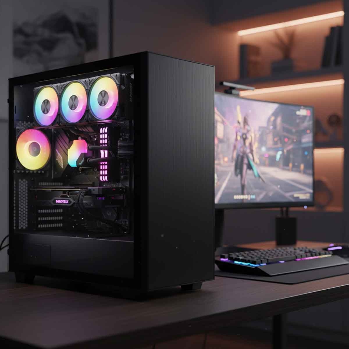 مونتيك مبرد سائل هايبر فلو ARGB 360 باللون الأسود