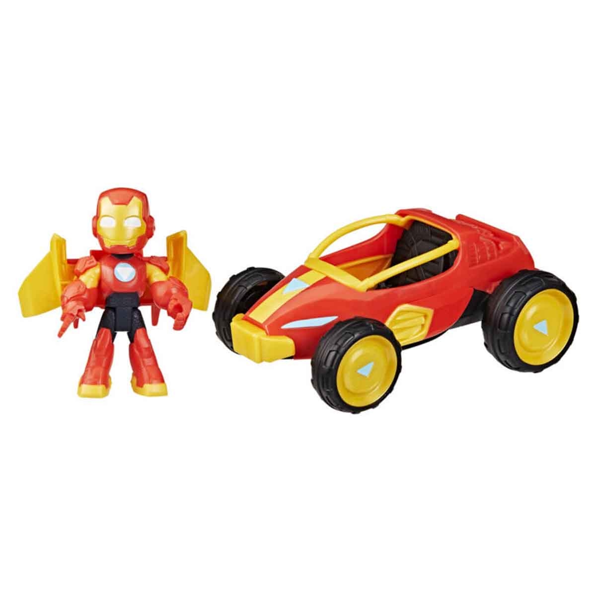 Iron Man & His Awesome Friends Iron Racer Action Figure & Toy Vehicle Playset Unisex, 3-4 Years