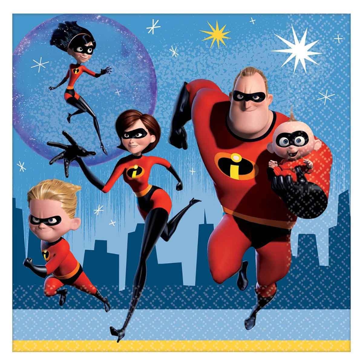 Disney Incredibles 2 16-Piece Lunch Napkin Set