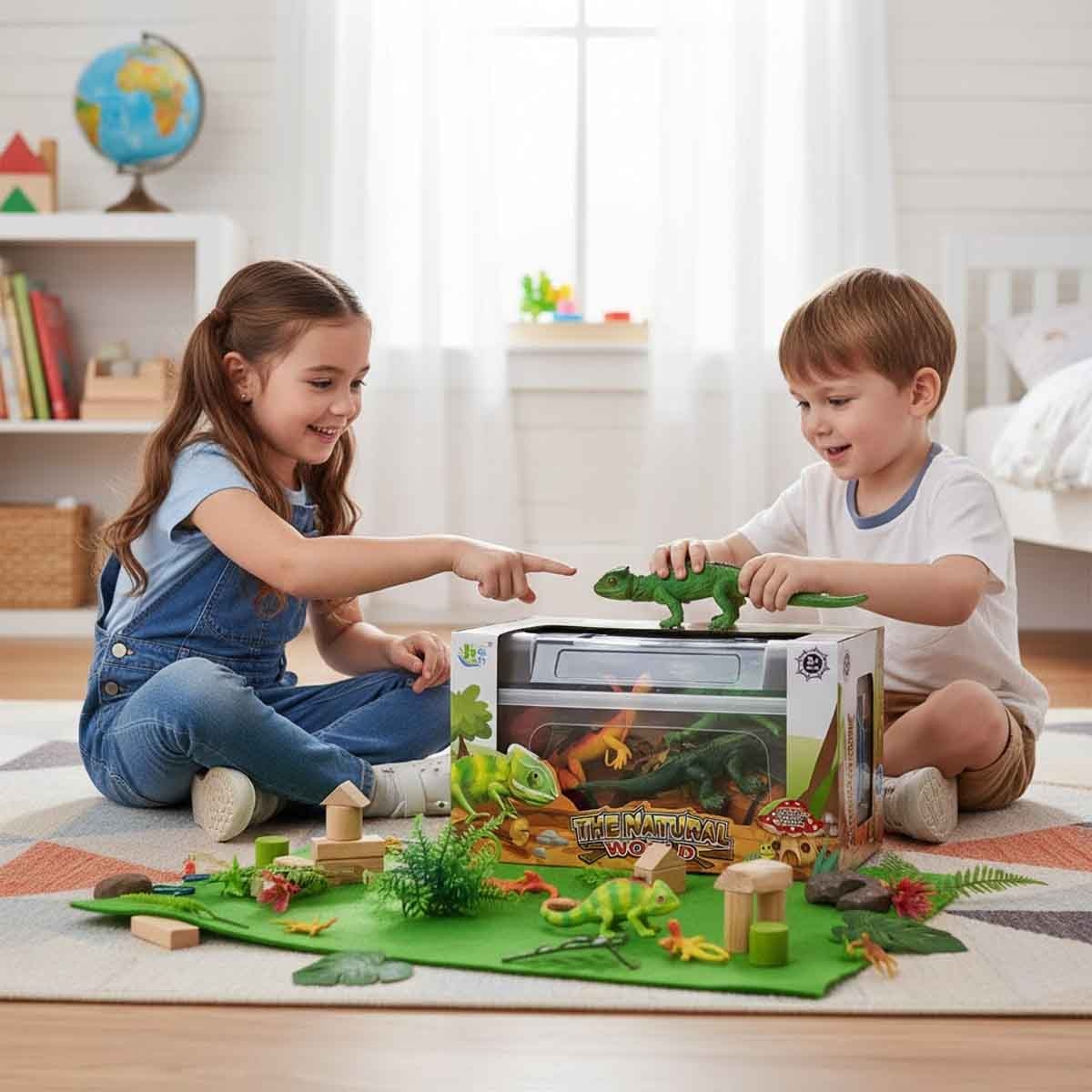 جيا زو مجموعة تماثيل حشرات مكونة من 21 قطعة للجنسين، عمر 3-4 سنوات