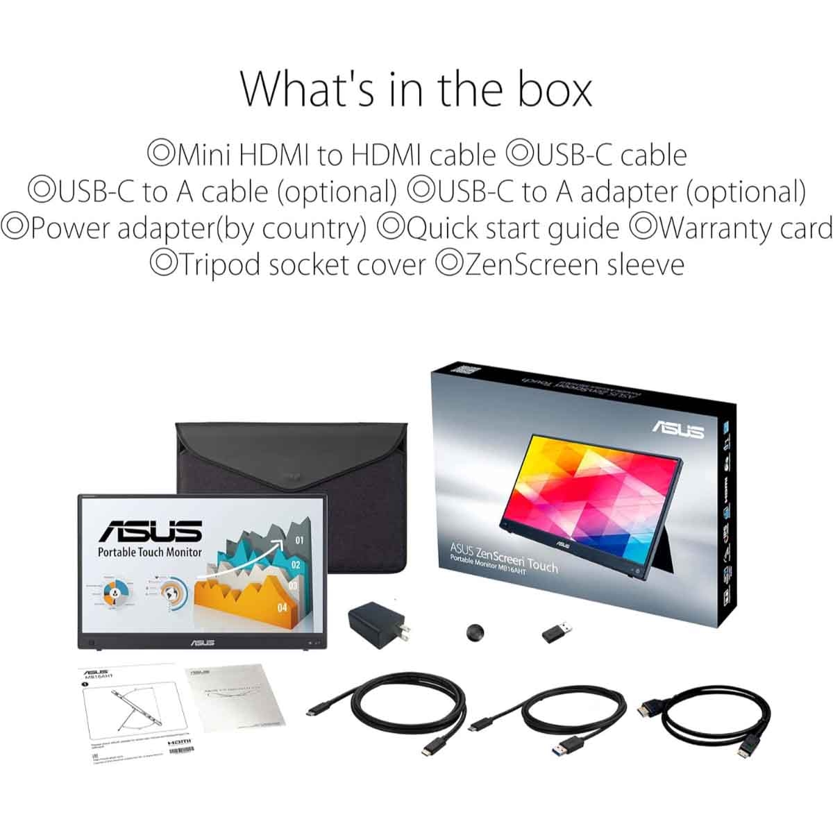 أسوس MB16AHT شاشة محمولة لمس 15.6 بوصة