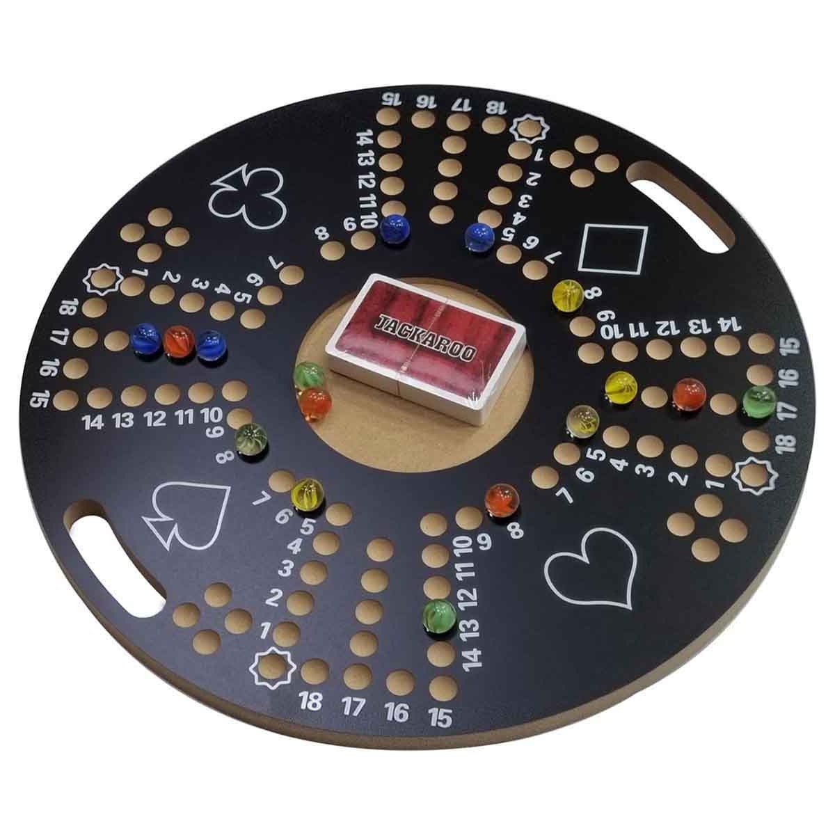 لعبة جاكارو خشبية جماعية ببطاقات اللعب، للجنسين، 5-7 سنوات