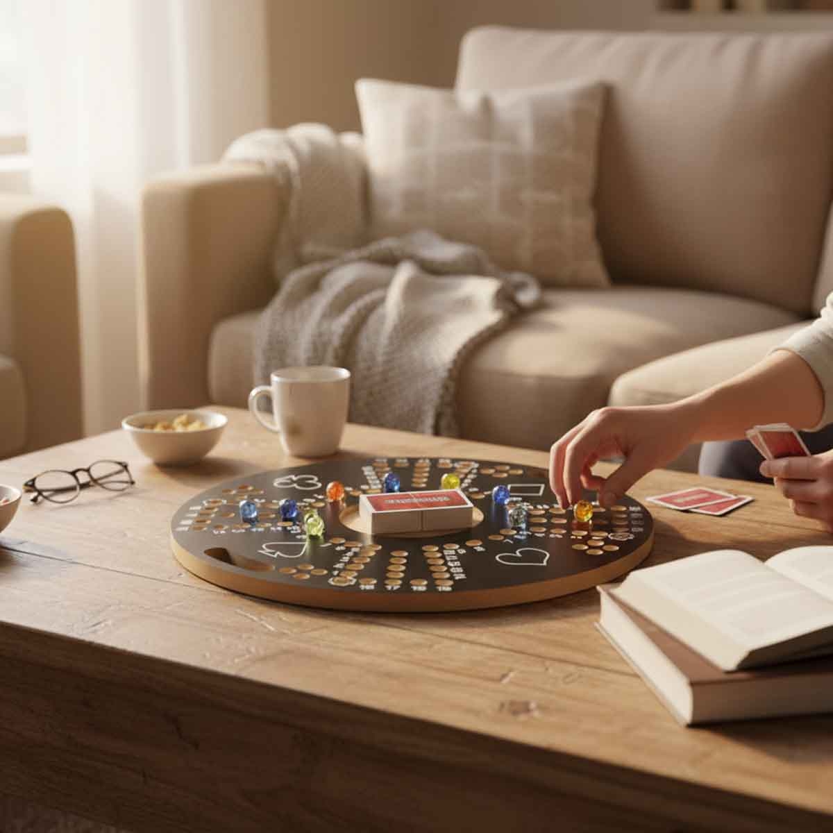 لعبة جاكارو خشبية جماعية ببطاقات اللعب، للجنسين، 5-7 سنوات