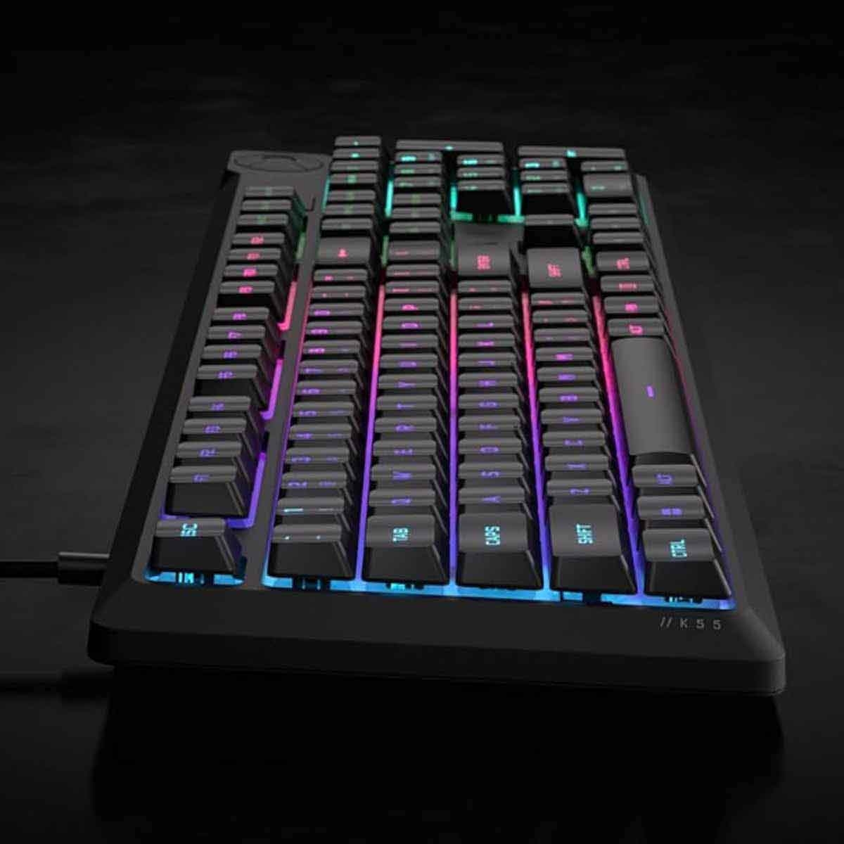 كورسير K55 Core RGB لوحة مفاتيح ألعاب سلكية