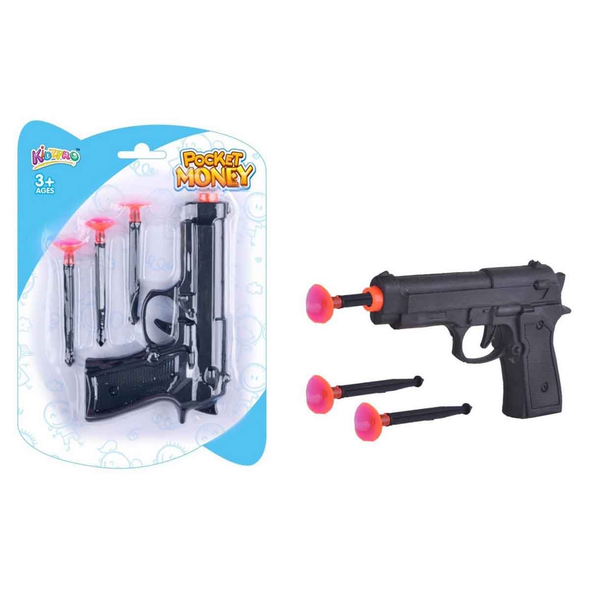 Kidzpro Pocket Money Police Gun with 3 Darts Boys, 3-4 Years
