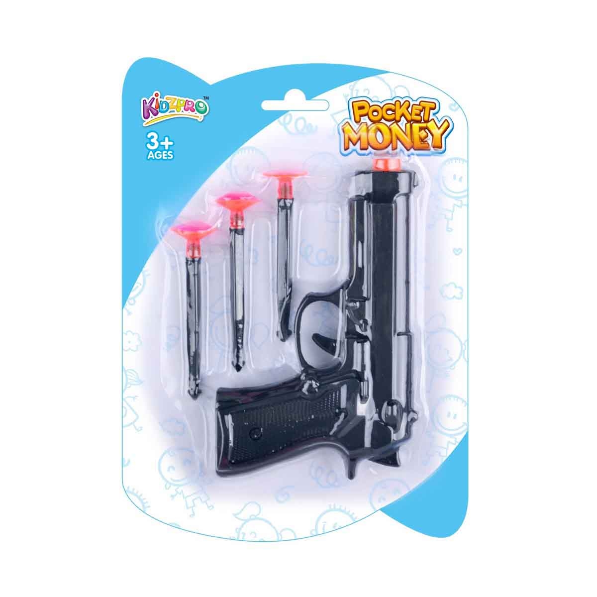 Kidzpro Pocket Money Police Gun with 3 Darts Boys, 3-4 Years