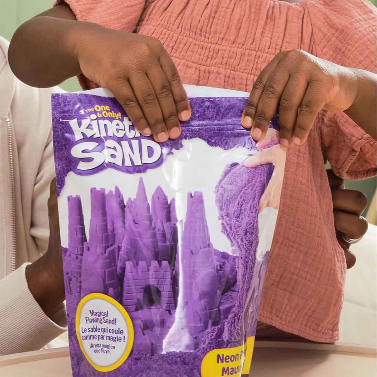 كينتيك سان رمل لعب حسي بنفسجي أصلي قابل للتشكيل 2lb للجنسين من 3 إلى 4 سنوات