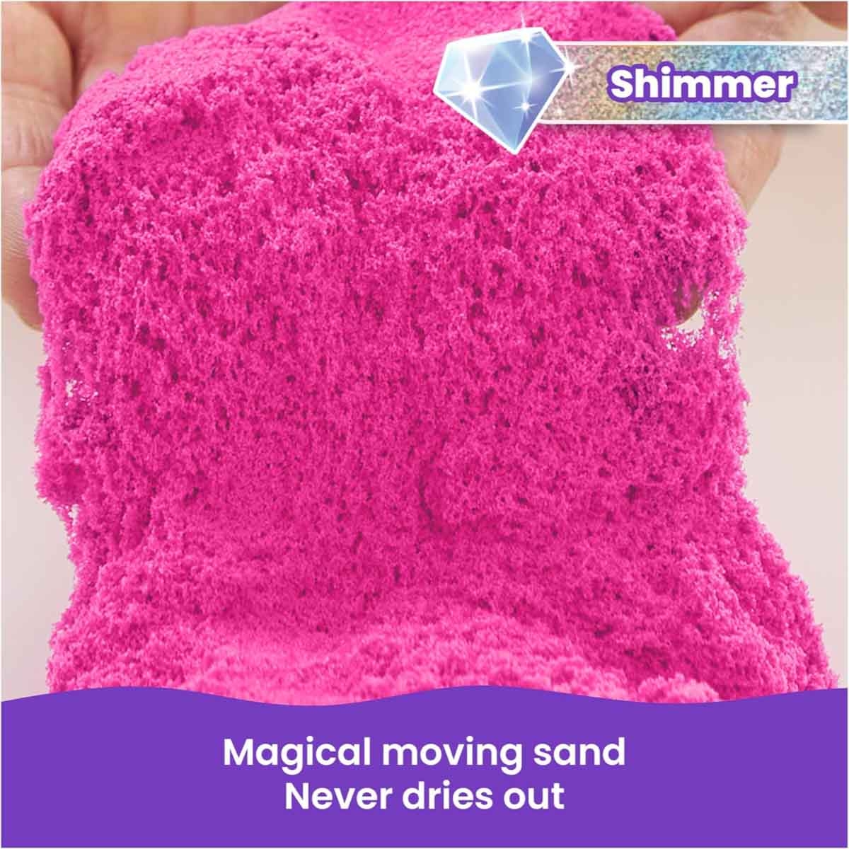 Kinetic Sand Twinkly Pink 2lb All-Natural Shimmering Play Sand Unisex, 3-4 Years