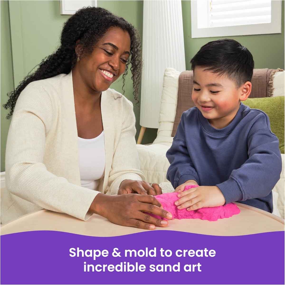 Kinetic Sand Twinkly Pink 2lb All-Natural Shimmering Play Sand Unisex, 3-4 Years