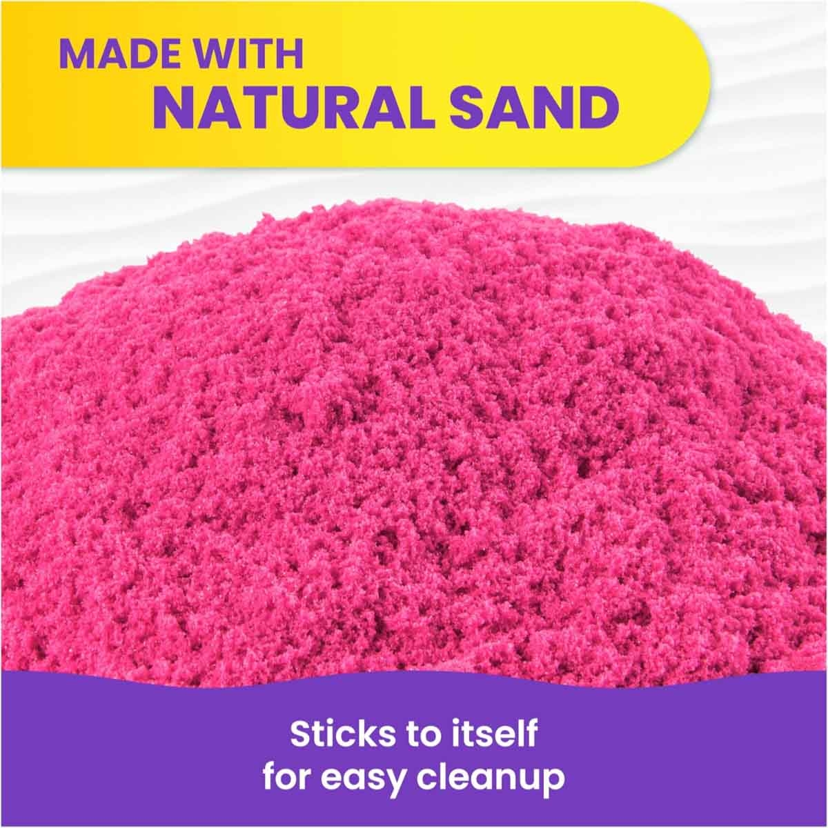 Kinetic Sand Twinkly Pink 2lb All-Natural Shimmering Play Sand Unisex, 3-4 Years