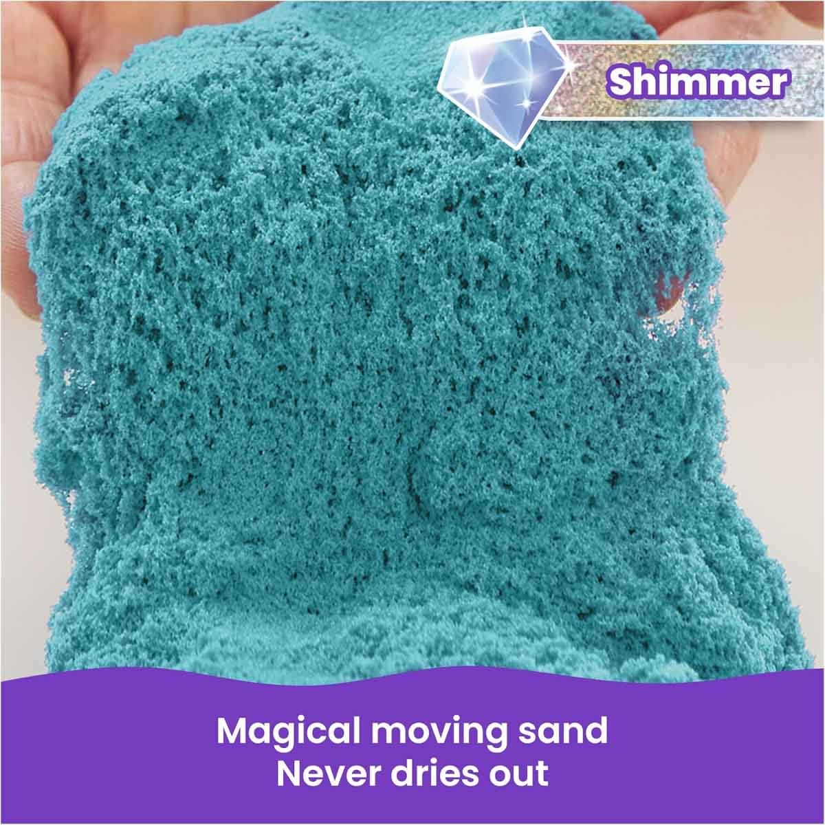 Kinetic Sand Twinkly Teal 2lb All-Natural Shimmering Play Sand Unisex, 3-4 Years