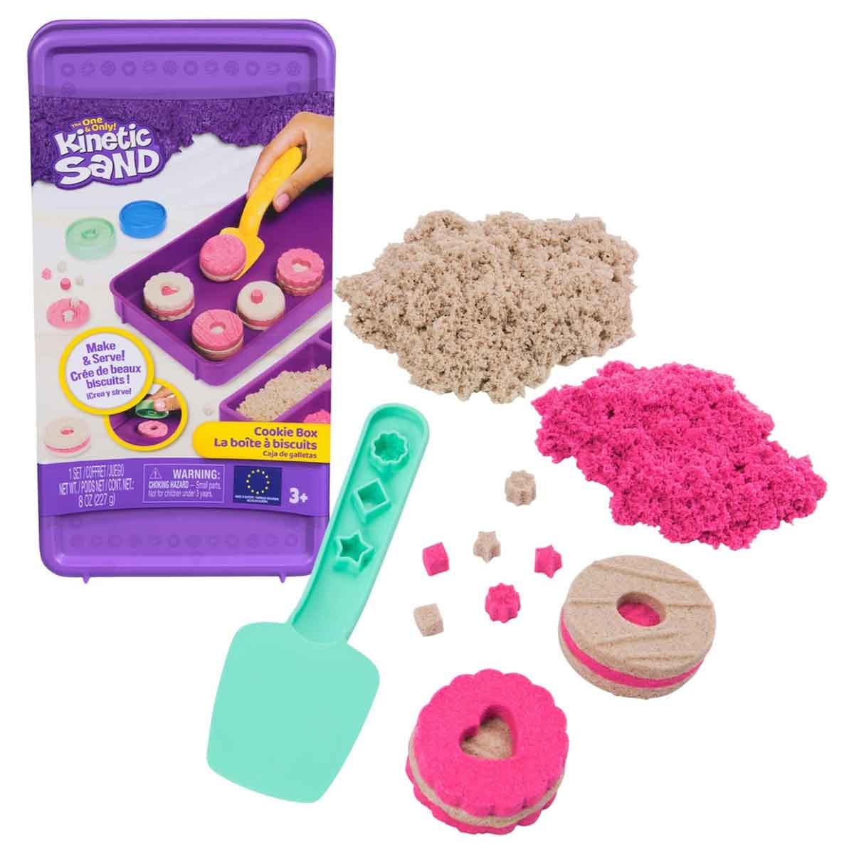 كينتيك سان رمل سحري 8oz مع علبة بسكويت وإكسسوارات للجنسين من 3 إلى 4 سنوات