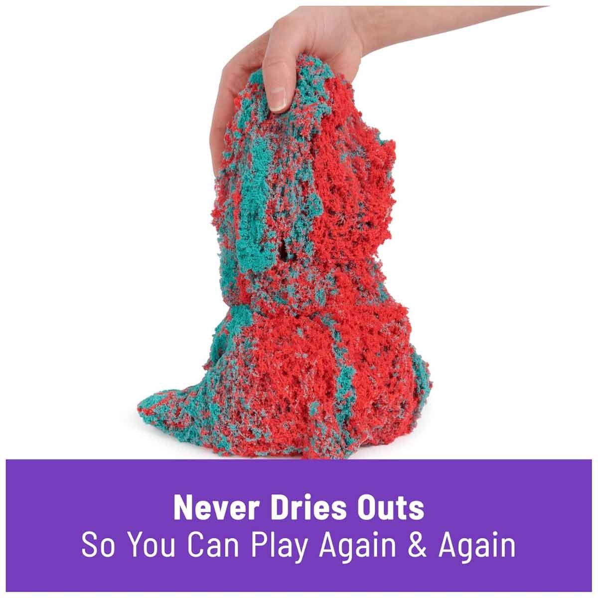 كينتيك سان رمل لعب أحمر وتيلي 1.5lb مع إكسسوارات للجنسين من 3 إلى 4 سنوات