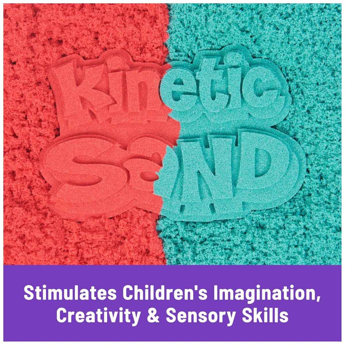 كينتيك سان رمل لعب أحمر وتيلي 1.5lb مع إكسسوارات للجنسين من 3 إلى 4 سنوات