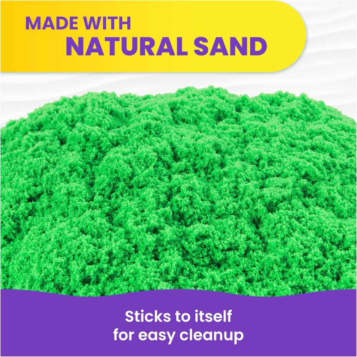 Kinetic Sand 2lb. The Original Moldable Sensory Green Play Sand Unisex, 3-4 Years
