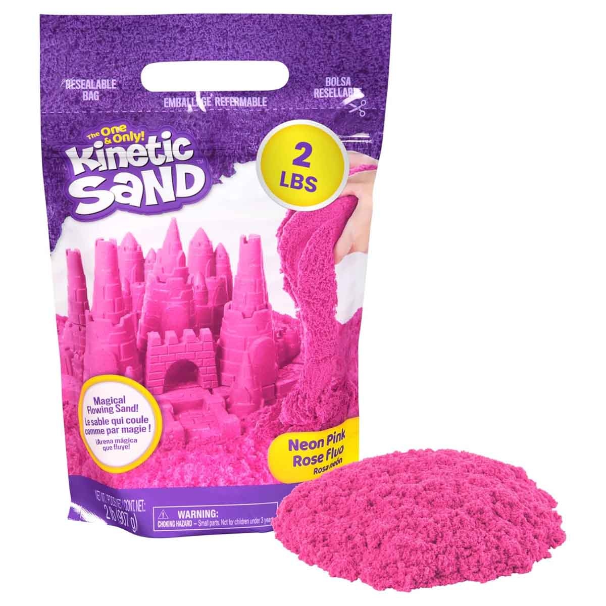 Kinetic Sand 2lb. The Original Moldable Sensory Pink Play Sand Unisex, 3-4 Years