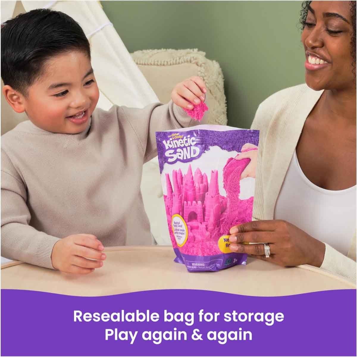 Kinetic Sand 2lb. The Original Moldable Sensory Pink Play Sand Unisex, 3-4 Years