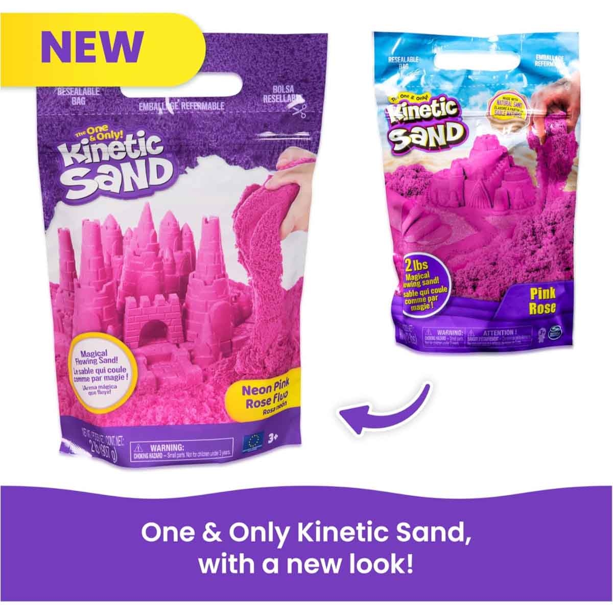 Kinetic Sand 2lb. The Original Moldable Sensory Pink Play Sand Unisex, 3-4 Years