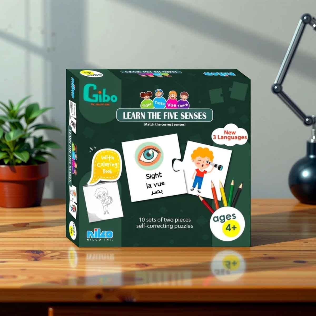 جيبو لعبة تعليمية: تعلم الحواس الخمس للأطفال من عمر 5 إلى 7 سنوات