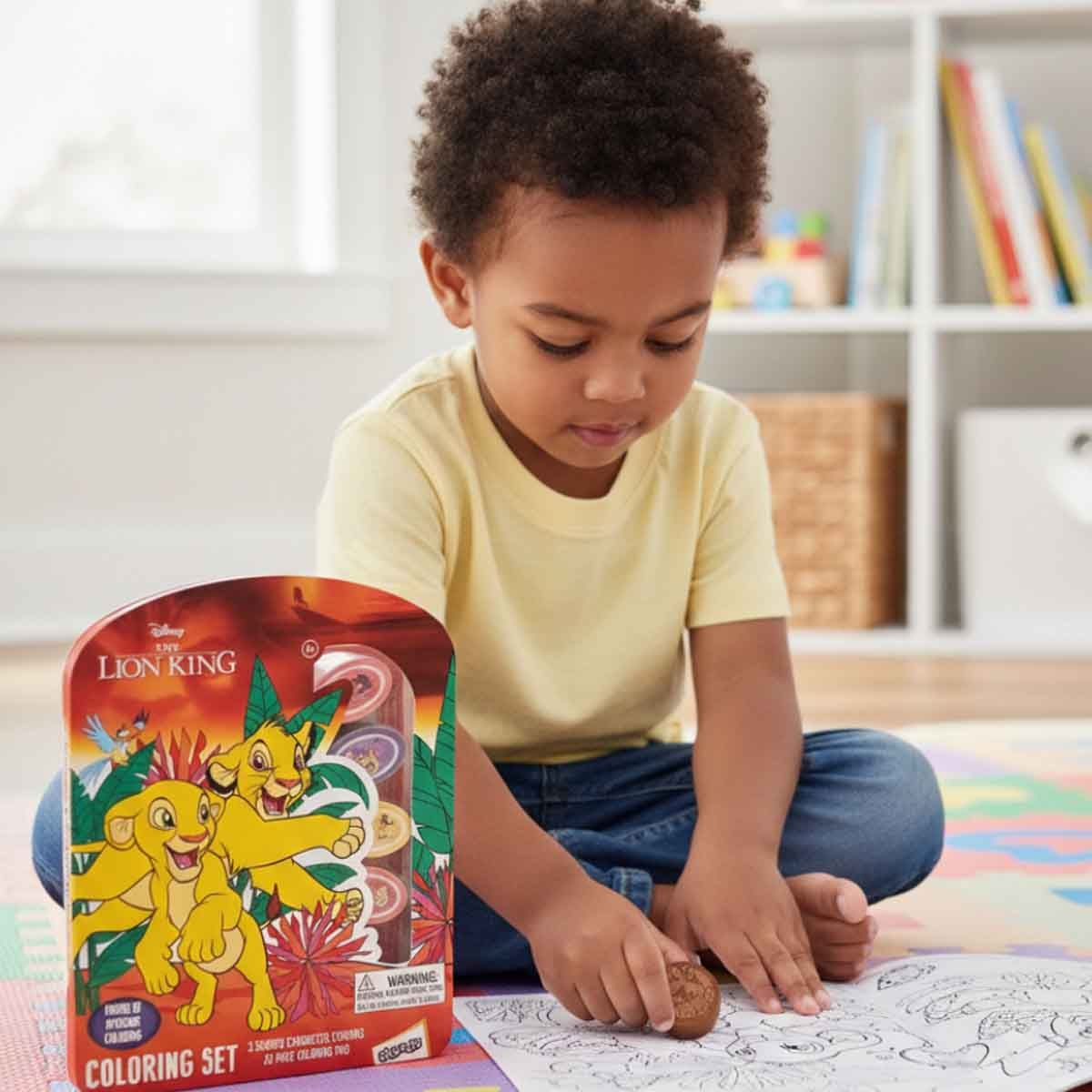ديزني ذا لايون كينغ مجموعة تلوين للأطفال بعمر 3-4 سنوات