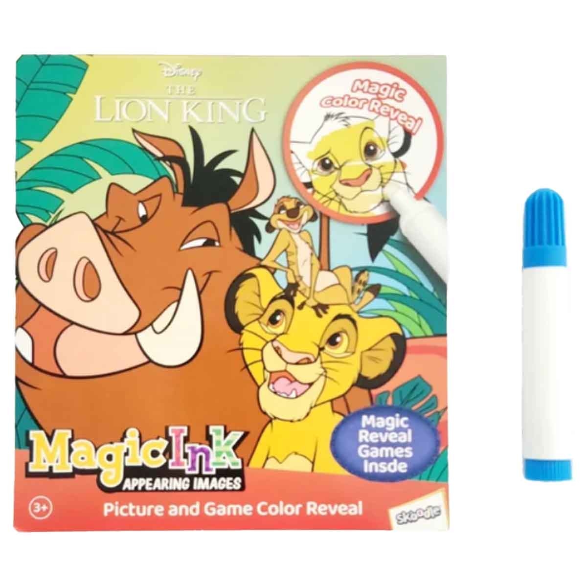 ديزني ذا لايون كينغ كتاب حبر سحري صغير مع قلم للأطفال بعمر 3-4 سنوات