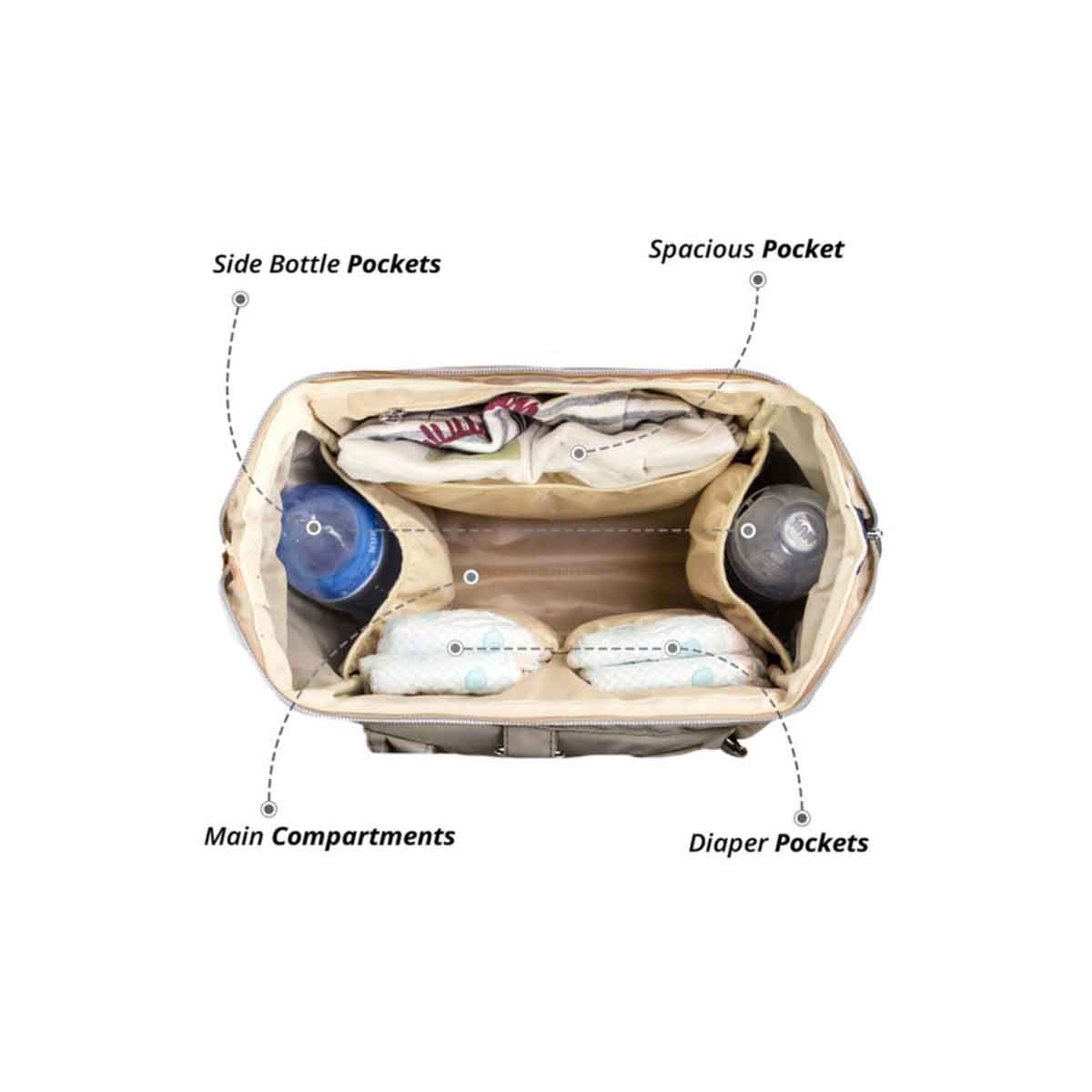 Little Story Beige Ace Diaper Bag