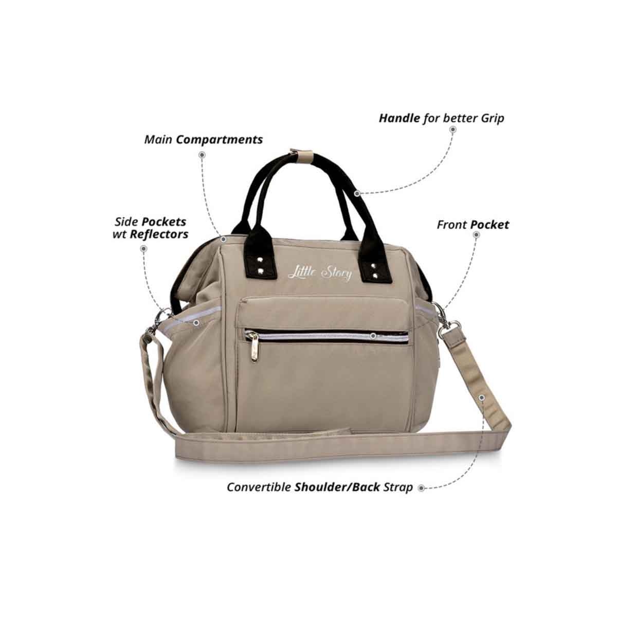 Little Story Beige Ace Diaper Bag