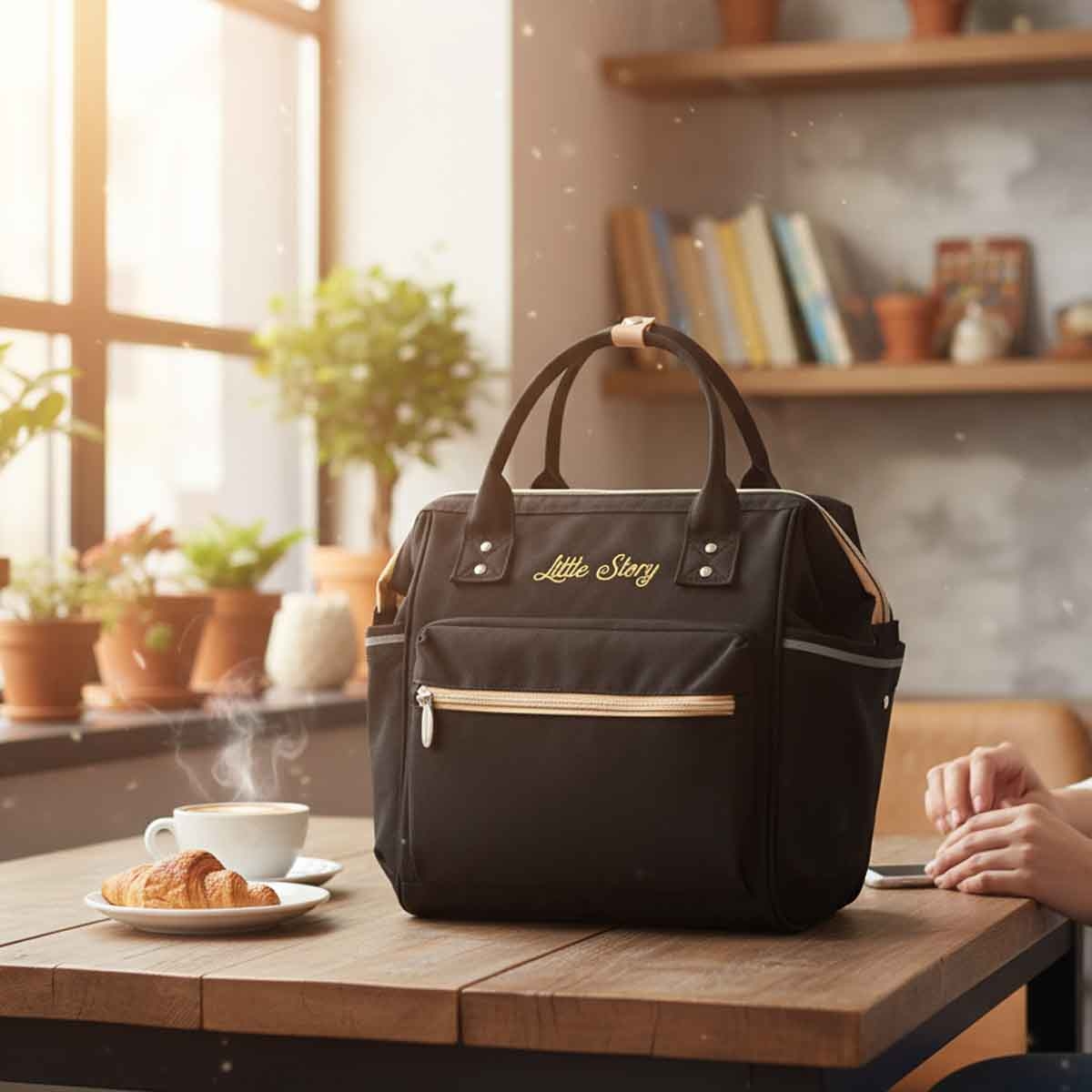 Little Story Black Ace Diaper Bag