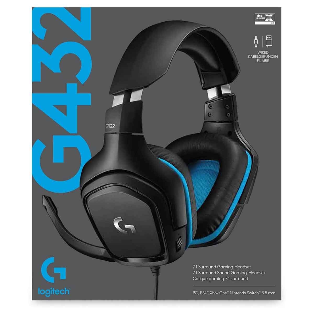 Logitech Black G432 Wired Gaming Headset