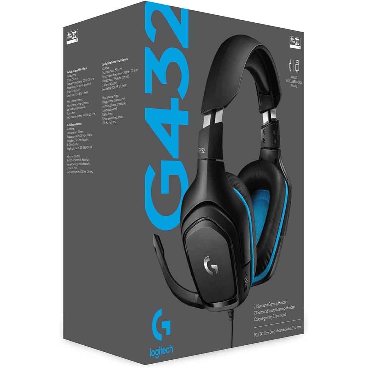 Logitech Black G432 Wired Gaming Headset