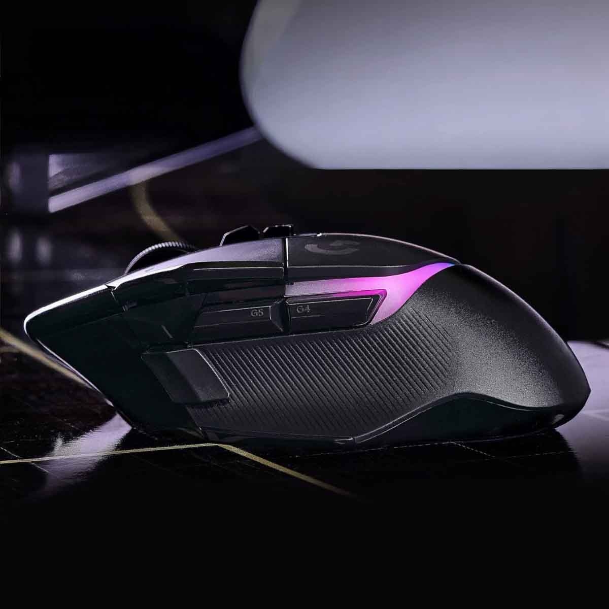 لوجيتك ماوس ألعاب لاسلكي جي502 إكس بلس بتقنية لايت سبيد باللون الأسود